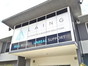 signage for Laing group external building