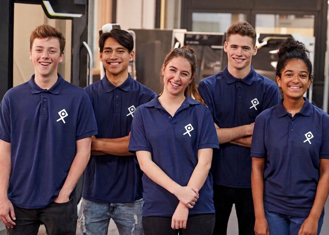 an image of two happy team members in uniform